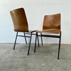 Stoel Multiplex / Plywood - Midcentury Design Hout - Metaal thumbnail 5