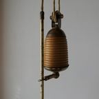 Vintage Rotan Bamboe / Koper Hanglamp Gabriella Crespi thumbnail 6