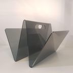 Vintage Lectuurbak Van Smoked Perspex 1970 thumbnail 2