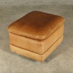 Vintage Leren Fauteuil Met Hocker – Hans Kaufeld – Jaren 70 thumbnail 10