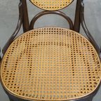 Set Van 4 Hoge Vintage Bentwood “long John” Thonet Design Stoelen thumbnail 3