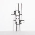 1980’s Crafted Brutalist Door Fixture/wall Art / Muurdecoratie / Wanddecoratie thumbnail 2