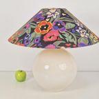 Vintage Keramiek Sphere Tafellamp Bol Wit ‘70 Mid Century thumbnail 2