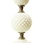 Vintage Tafellamp Frosted Melkglas Messing Hobnail 1970S thumbnail 16