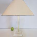 Vintage Tafellamp Plexiglas Messing Italië ‘70 Regency Lamp thumbnail 3