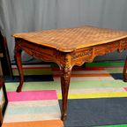 Antiek Luiks Bureau In Gesneden Eikenhout In Regency-Stijl. thumbnail 2
