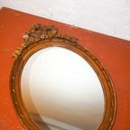 Vintage French Oval Mirror * Carved Wood Ribbon Bow * Antique * Louis Xvi thumbnail 7