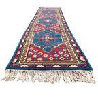 Vintage Handgeknoopt Perzisch Tapijt Xl Loper Kairouan 350 Cm Turquoise thumbnail 6