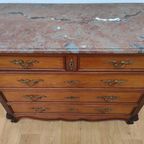 Vintage Frans Dressoir Commode Ladekast Badkamerkast Met Marmer Blad 501 thumbnail 9