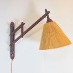 Vintage Fog & Mørup Teak Wandlamp Schaarlamp Rope 60 Denmark thumbnail 12
