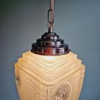 Art Deco Hanglamp In Gesatineerd Glas, 1920-30S thumbnail 11