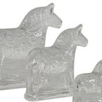 Lindshammar Glasworks Sweden - Dala Horse (3) - Kristal - Zweden - 70'S thumbnail 8