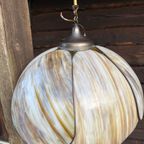 Prachtige Tiffany Glas In Lood Hanglamp Vintage thumbnail 7