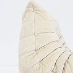 Vintage Togo Ligne Roset Fauteuil Velours Beige thumbnail 7