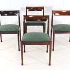 Set 4 Palissander Eetkamerstoelen Stoelen Vintage thumbnail 11