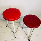 Vintage Brabantia Krukjes. 2 Krukjes Brabantia. Rood Wit. Industrieel Design. thumbnail 2