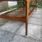Vintage Teakhouten Salontafel Met Vlechtwerk thumbnail 6