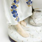 Bohemia Royal Dux Porseleinen Beeld Vrouw Bij Waterfontein Tsjechië thumbnail 4