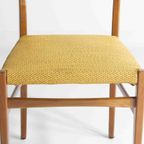 Set Van 6 Vintage Mid-Century Stoelen Met Unieke Gebogen Rug thumbnail 12