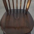 Set Van 4 Vintage Houten De Ster Gelderland Design Spijlen Stoelen thumbnail 10