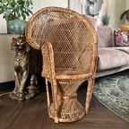 Pauwenstoel Rotan Bohemian Vintage thumbnail 2
