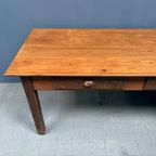 Grote Grenenhouten Kloostertafel Met Lades thumbnail 11