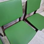 Set 4 Vintage Stoelen Jaren 60 Nieuw Bekleed Met Skai thumbnail 9