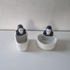 2 Vintage Porseleinen Pierrot Bakjes thumbnail 2