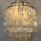 Set Van 2 Capiz Schelpen Hanglampen Opaline Parelmoer thumbnail 4
