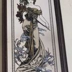 Alphonse Mucha Art Nouveau Spiegel. thumbnail 5