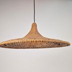 Vintage Rotan Trompet Hanglamp Bamboo Heksenhoed Japandi “60 thumbnail 5