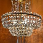 Murano Opaliserende Kristal Pegels Hanglamp Kroonluchter Kristal Vintage thumbnail 11