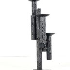 Grote Brutalist Vintage Kandelaar Vloerkandelaar thumbnail 7