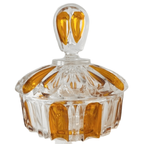 Artdeco Stijl Poederdoos Persglas Amber Transparant 1950’s thumbnail 2