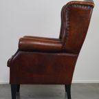 Mooie Grote Schapenleren Oorfauteuil Met Geweldige Kleuren En Een Luxe Uitstraling thumbnail 6