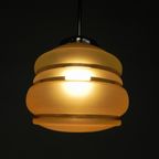 Art Deco Hanglamp Met Roze Glazen Kap, Jaren 30 thumbnail 2