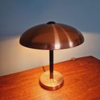 Grote Koperen Bureaulamp, Bauhaus-Stijl, Jaren 50 thumbnail 21