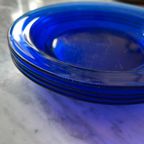 4x Diep Bord Blauw Glas thumbnail 2