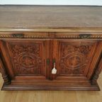 Antiek Vintage Landelijke Eiken Dressoir Wandkast Ladekast 2 thumbnail 15