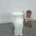 Porseleinen Grote Wit Met Goud Olifant Plantentafel Vintage thumbnail 3