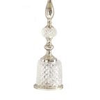 Vintage Diamant Geslepen Glazen Tafellamp Met Messing, Jaren '50 thumbnail 4