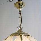 Vintage Hanglamp - Messing, Glas, Hollywood Regency, Jaren '70 | 01236 thumbnail 3