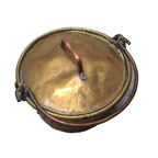 Antiek Messing En Koperen Ketel Met Deksel thumbnail 2