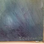 Abstract Olieverf Schilderij Mique De Boer 1993 Kleurrijk thumbnail 4