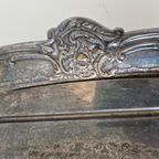 Antieke Serveerschaal Zilverkleurige Schaal Bord thumbnail 3