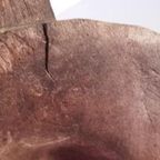 Primitieve Antieke Massief Houten Vijzel thumbnail 8