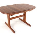 dyrlund Ovalen 1x Verlengbare Teak Eettafel Deens Vintage Massief Teak thumbnail 12