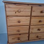 Vintage Grenen Apothekerskastje Toonbank Commode. thumbnail 2