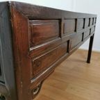 Grote Antieke Vintage Ladekast, Sidetable Muurtafel, Toonbank thumbnail 23