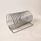 Space Age Spiral Chrome Vinyl Lp Stand, Magazine Rack, 1960S thumbnail 2